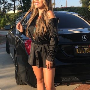 Button down silk dress